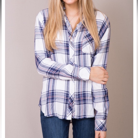 RAILS hunter long sleeve plaid Flannel button-down shirt- size medium - Picture 9 of 12